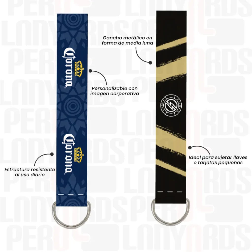 LLAVERO LANYARD CON MEDIA LUNA 2.5CM