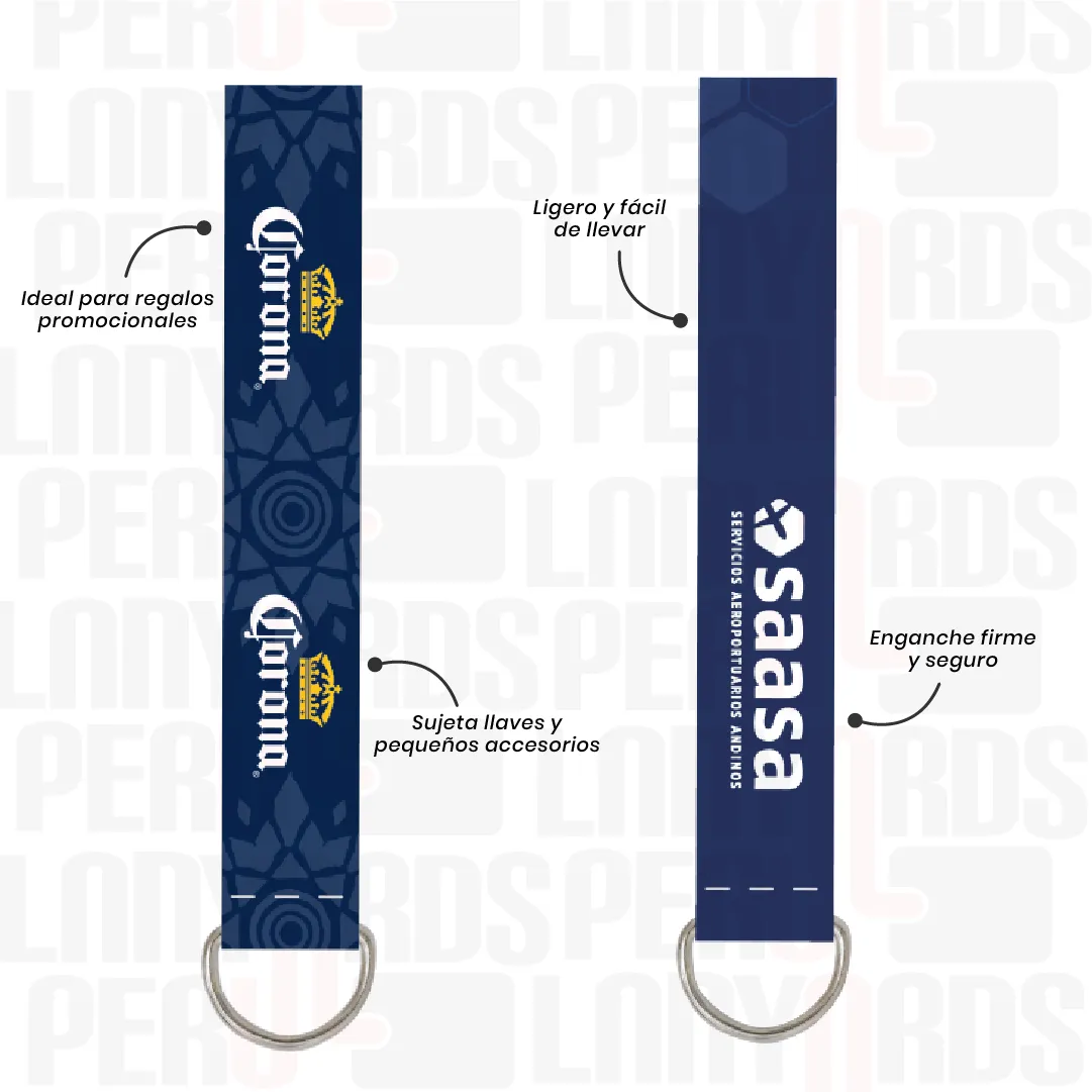LLAVERO LANYARD CON MEDIA LUNA 2CM - Imagen 2