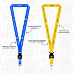LANYARDS CON TIP TOP PLANO IMPORTADO Y MOSQUETON RIGIDO 2.5CM