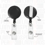 YOYO DE CINTURA CON CINTA PARA FOTOCHECK NEGRO
