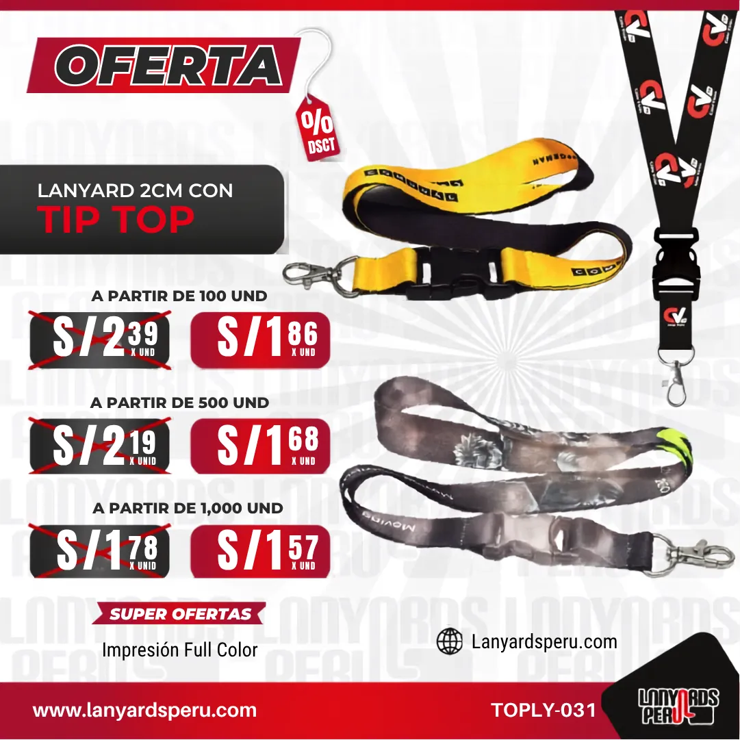 Lanyard Con Tip Top Plata Con Arnes Plata personalizado