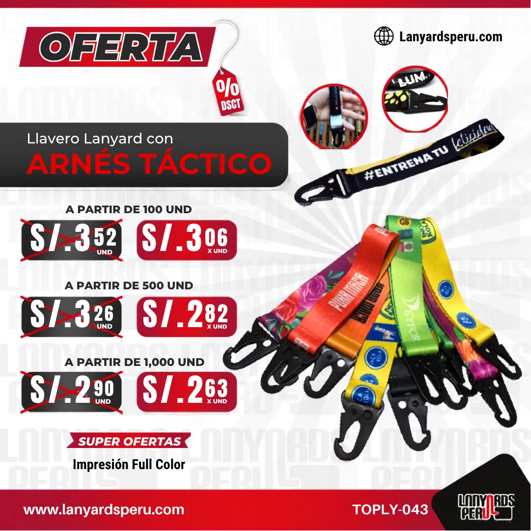Llavero Con Arnes Tactico 2.5Cm personalizado