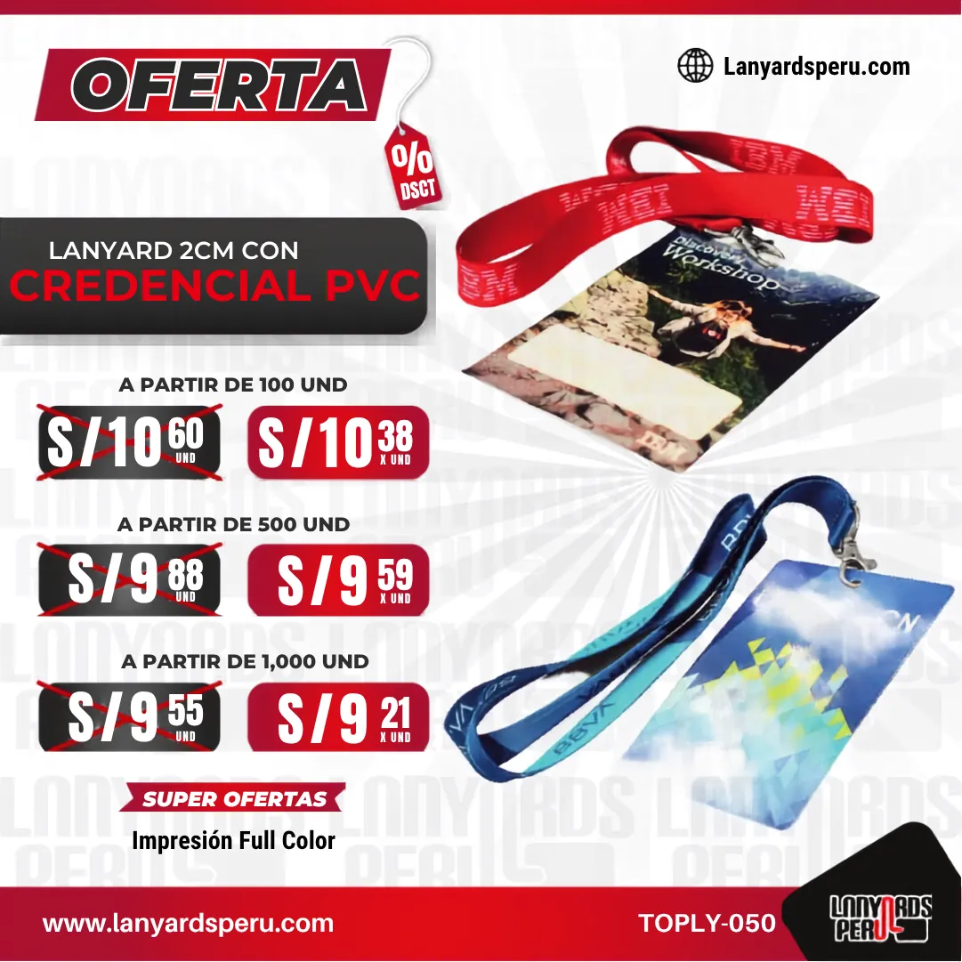 Lanyard Con Credencial De Pvc personalizado