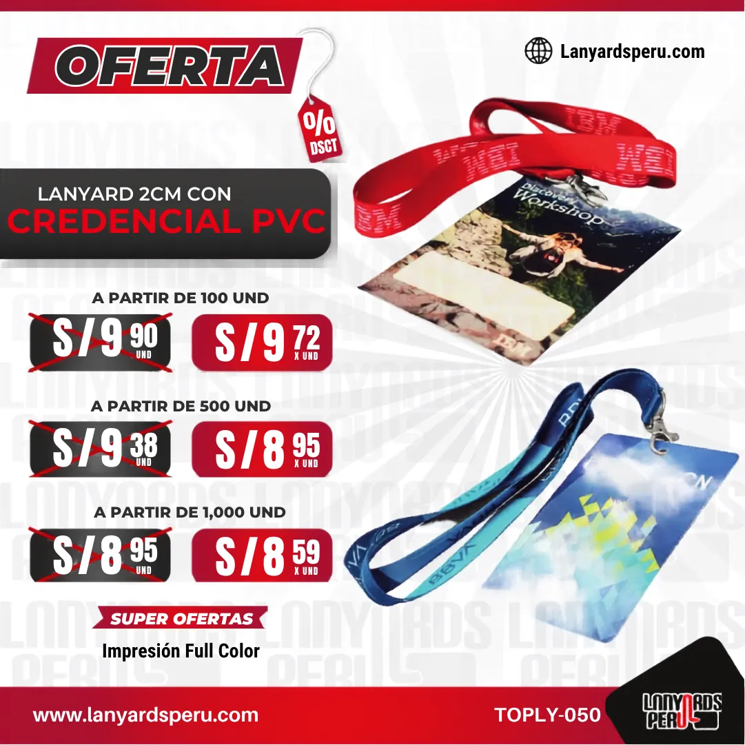 Lanyard Con Credencial De Pvc personalizado