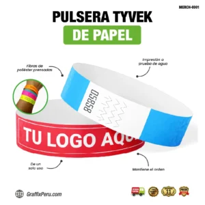 Pulsera tyvek para fiestas y eventos